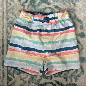 Toddler boys Ruggedbutts swim trunks. Like new! Size 18-24 month. Beach stripes.